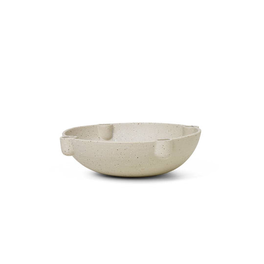 Suport pentru Lumanari Bej din Ceramica L FERM living