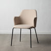 Scaun din Material Textil Bej si Metal IXIA