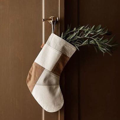 Soseta de Craciun Tonal Alb cu Bej FERM LIVING