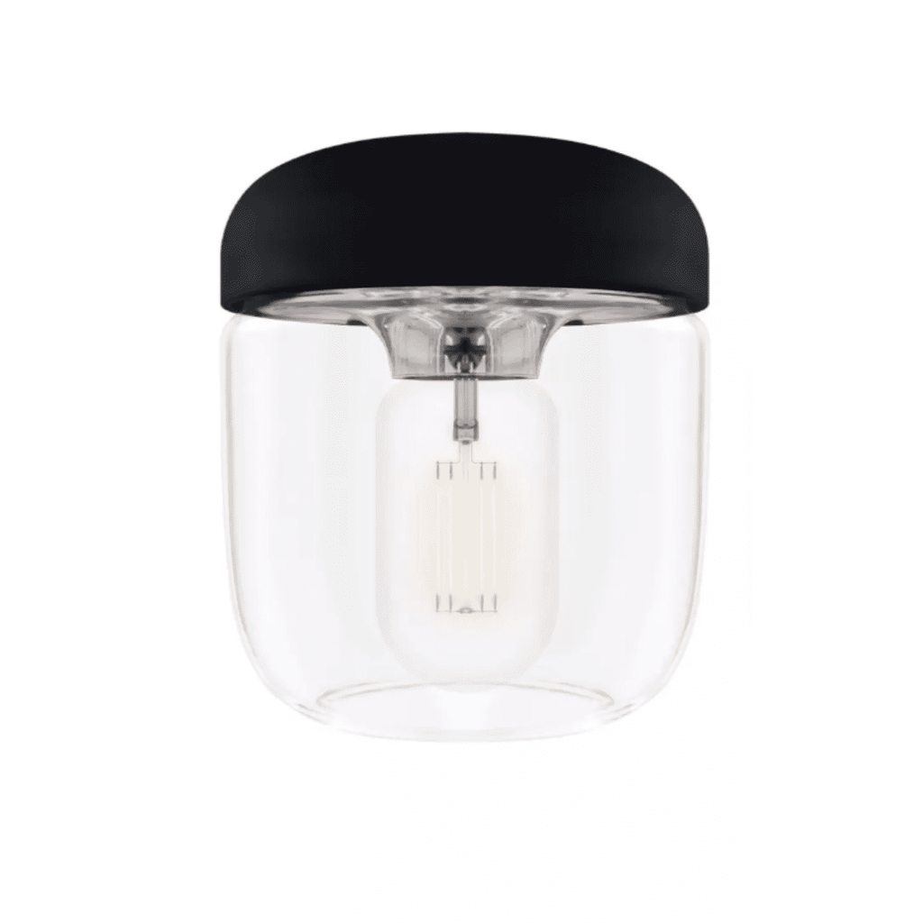 Abajur ACORN din Sticla cu Baza Neagra UMAGE