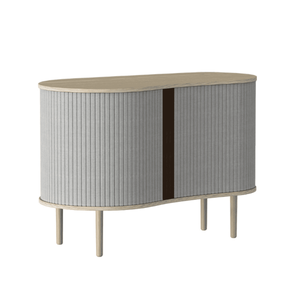 Comoda AUDACIOUS din Lemn de Stejar si Poliester Gri 100cm UMAGE