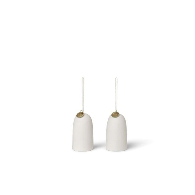 Ornament Clopot din Ceramica Alba FERM LIVING