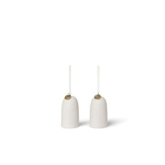 Ornament Clopot din Ceramica Alba FERM LIVING