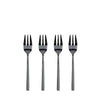 Set de 4 Furculite pentru Tort Negre din Inox BITZ