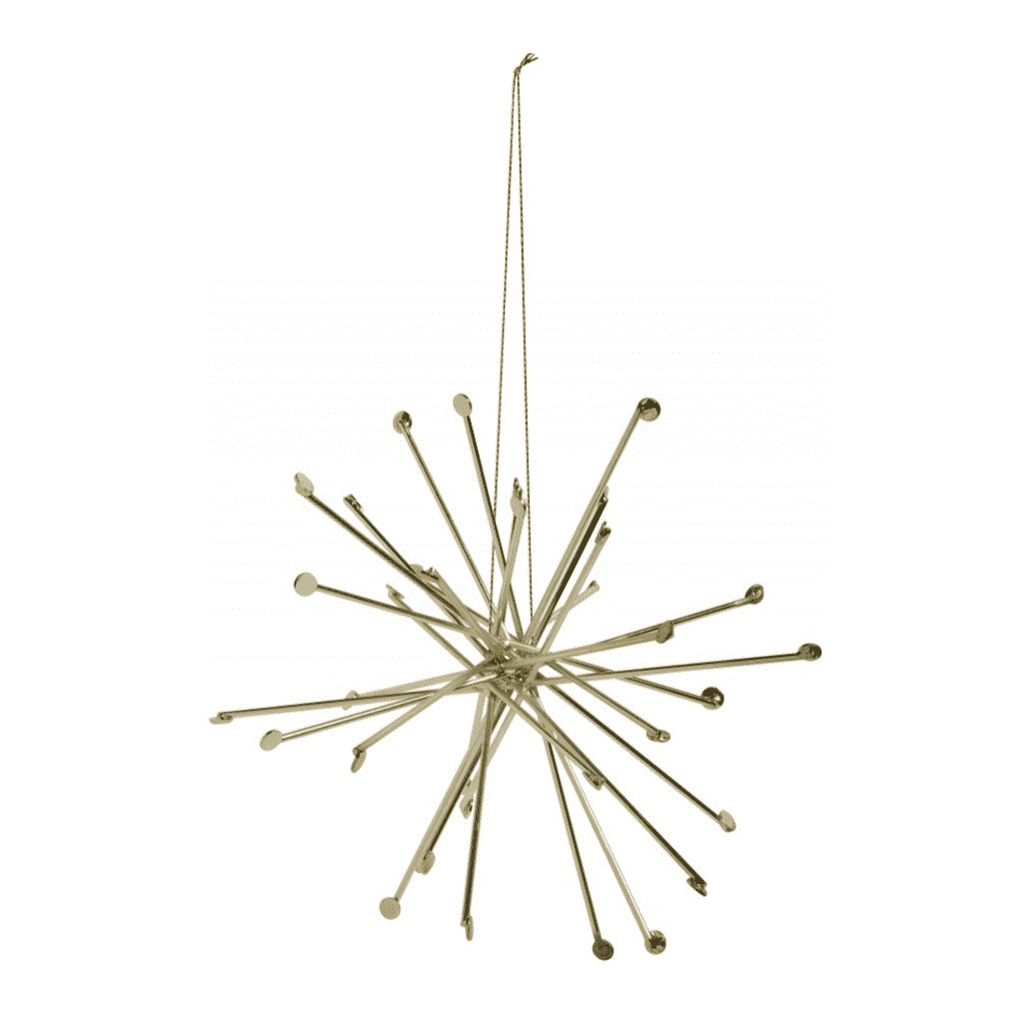 Stea Decorativa pentru Brad din Metal Auriu NORDAL