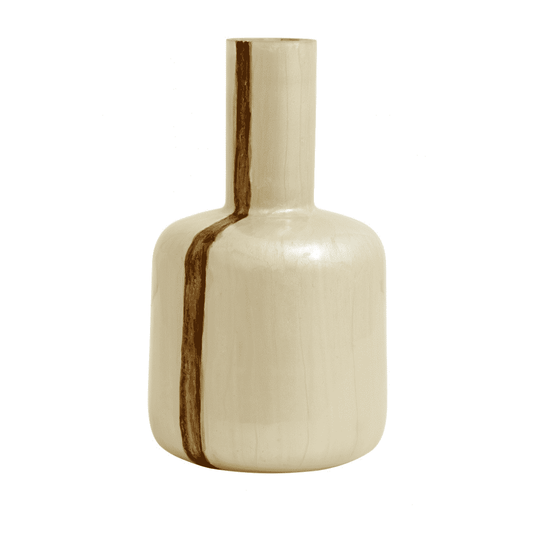 Vaza din Sticla Alb Perlat