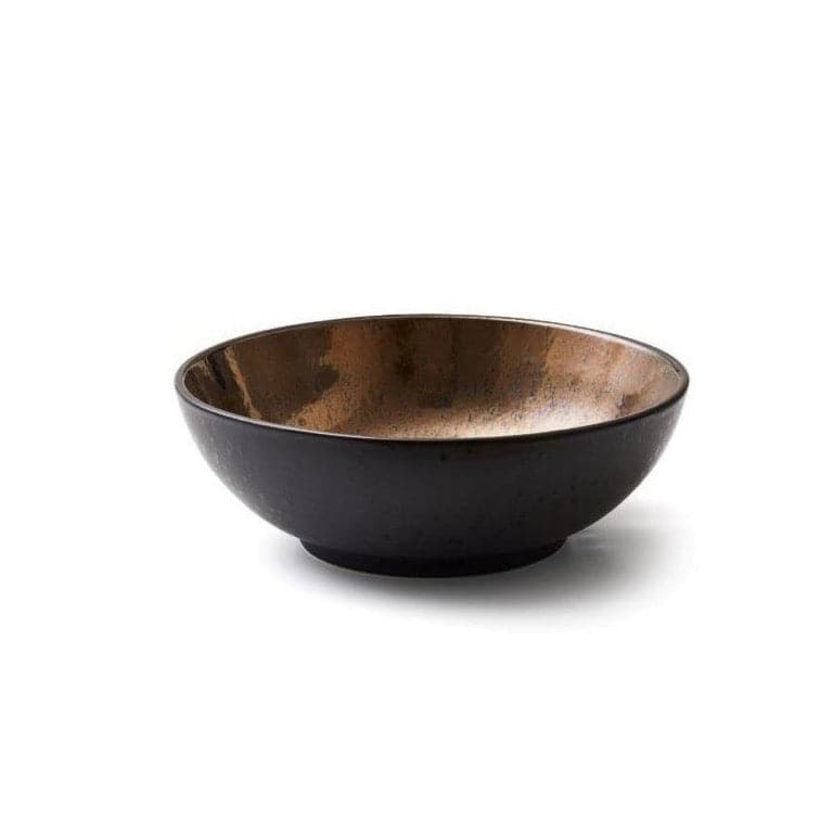 Bol pentru Salata Negru cu Interior Auriu Bitz