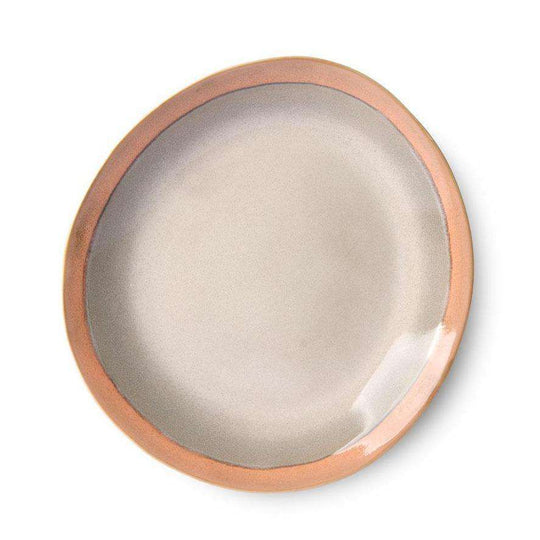 Farfurie Multicolora din Ceramica 22 CM EARTH SIDE HK LIVING (Set 2 buc)