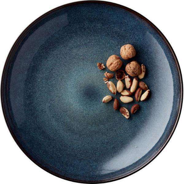 Platou Ceramic cu Interior Albastru Marin