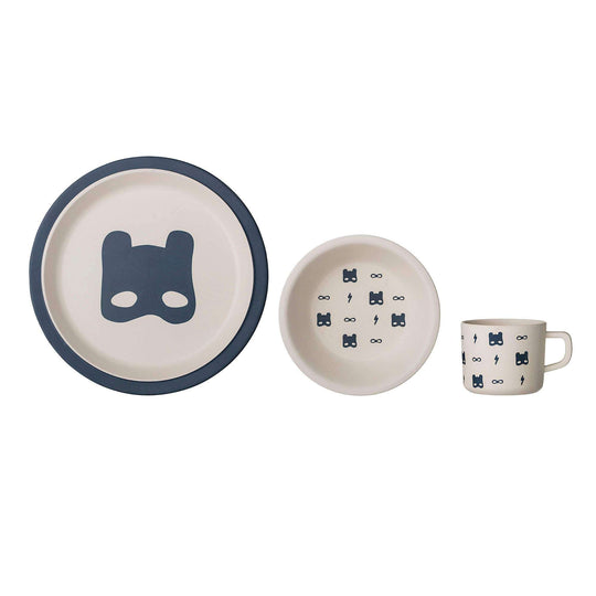 Set Servire Superhero Albastru( set 3 buc)