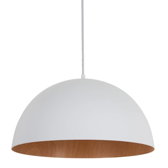 Lampa Suspendata din Metal Alb 35cm IXIA