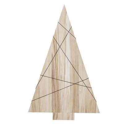 Brad Decorativ din Lemn Nature Paulownia Bloomingville