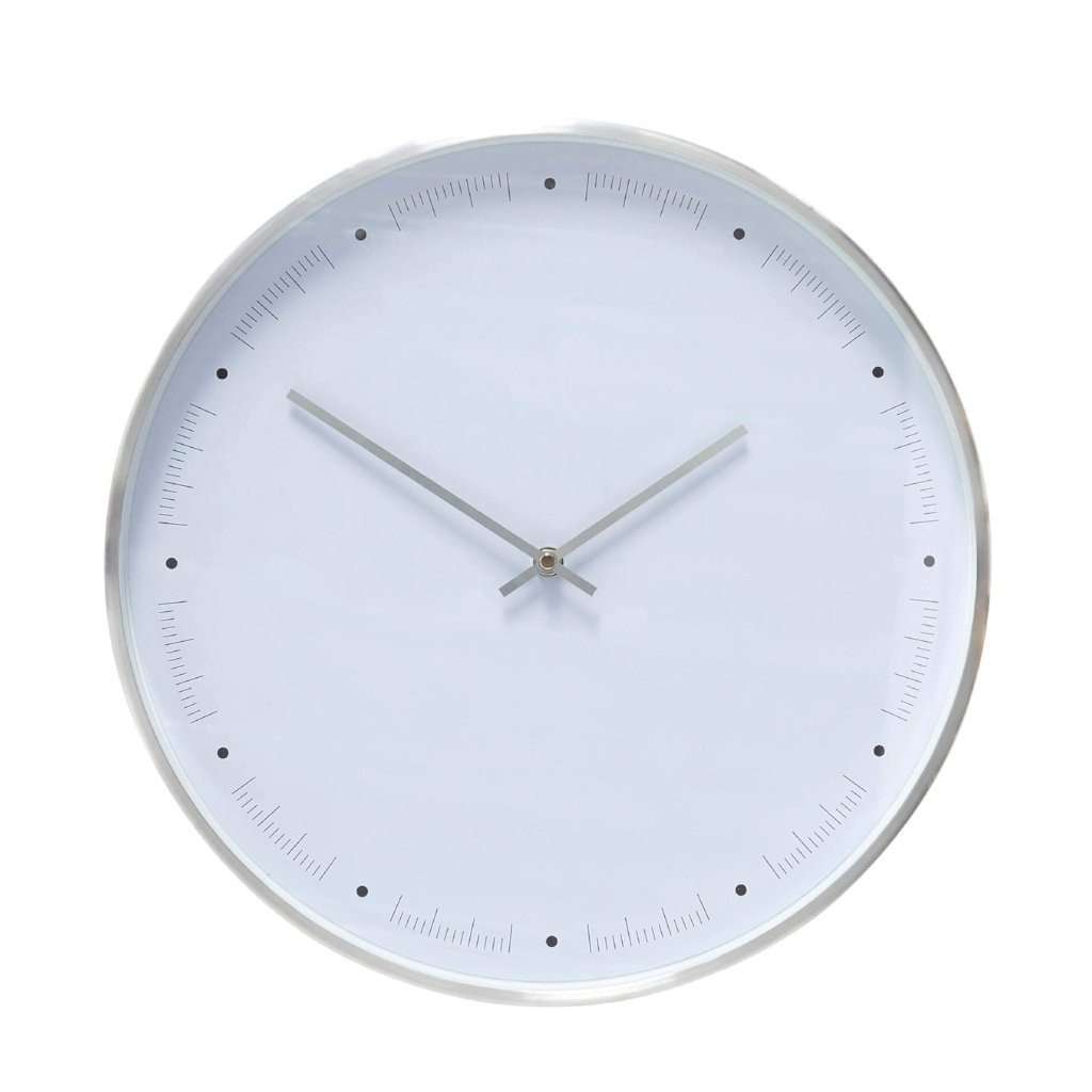 Ceas din Metal Alb Hubsch
