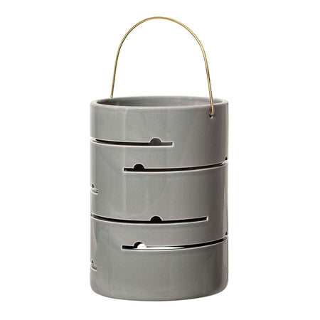 Felinar din Ceramica Gri Bloomingville