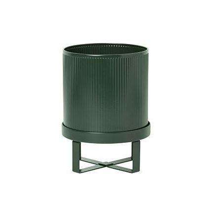 Ghiveci cu Suport din Otel Verde BAU POT S 18cm FERM LIVING