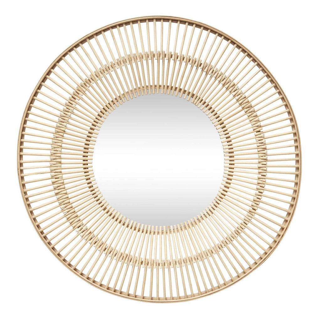 Oglinda Rotunda 60cm cu Rama din Lemn Hubsch