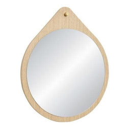 Oglinda Rotunda cu Rama din Lemn  Stejar HUBSCH 