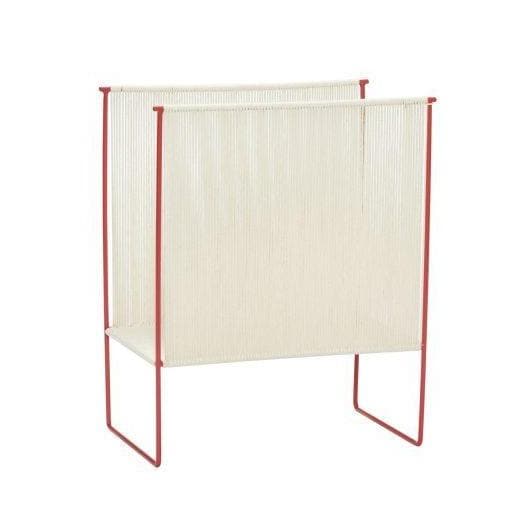 Suport de Reviste din Metal Rosu si Bumbac Hubsch