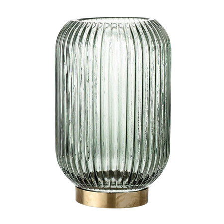 Vaza din Sticla Verde si Metal Auriu Bloomingville