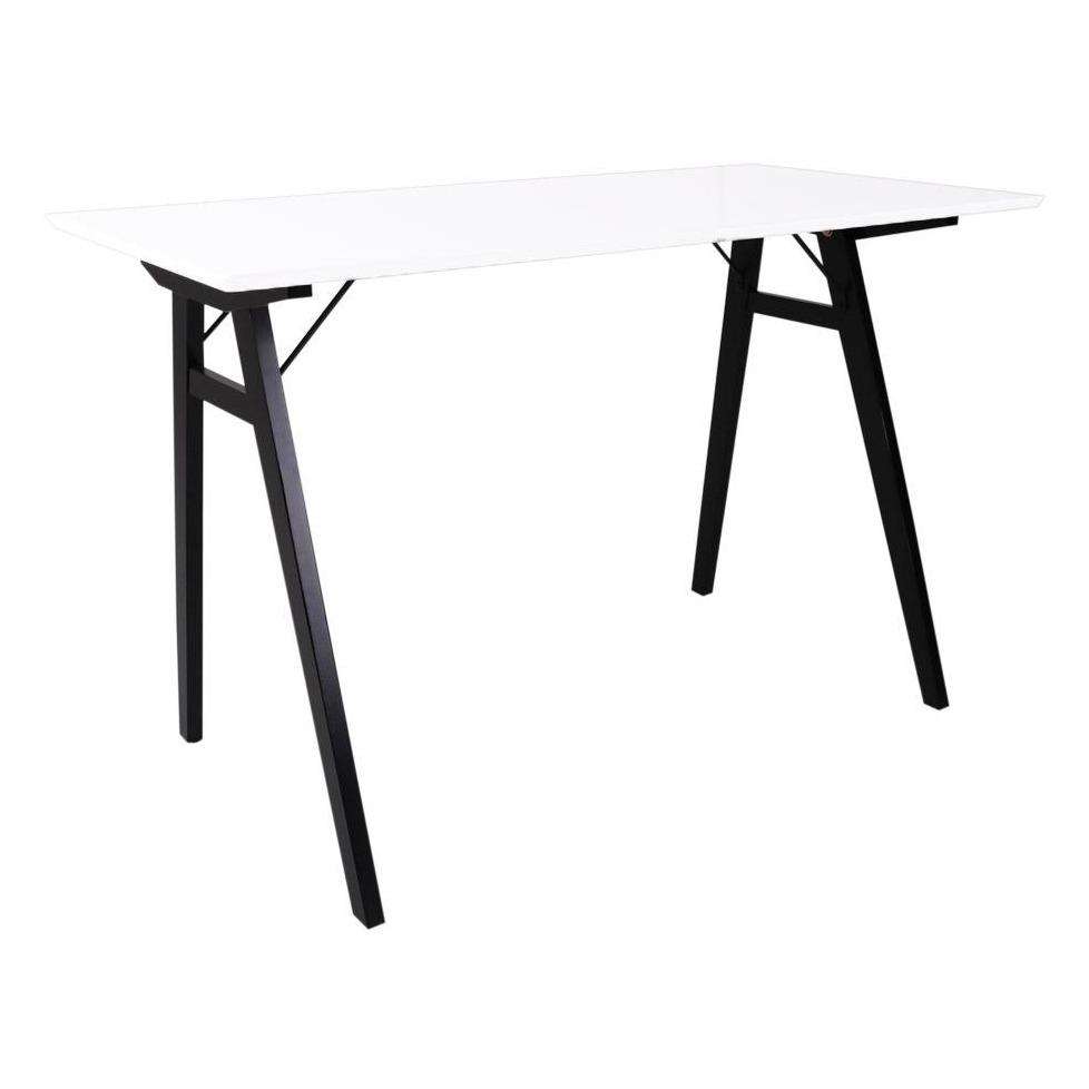 Birou VOJENS din MDF Alb cu Picioare Negre 120cm HOUSE NORDIC