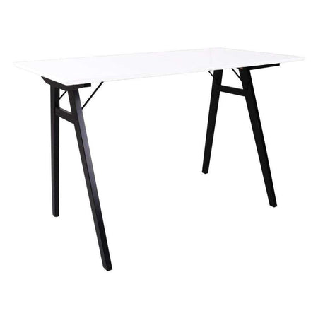 Birou VOJENS din MDF Alb cu Picioare Negre 120cm HOUSE NORDIC