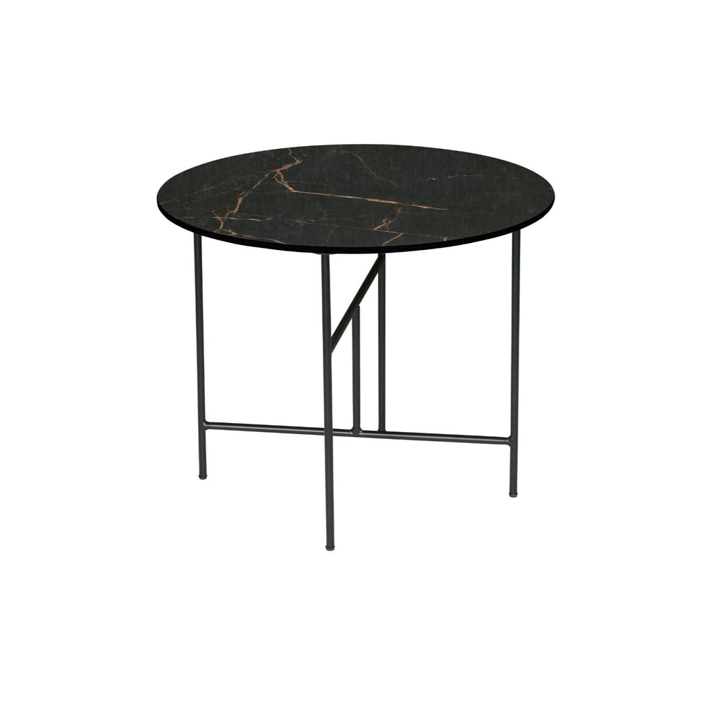 Masuta de Cafea VIDA din Portelan si Metal Negru 60cm WOOOD