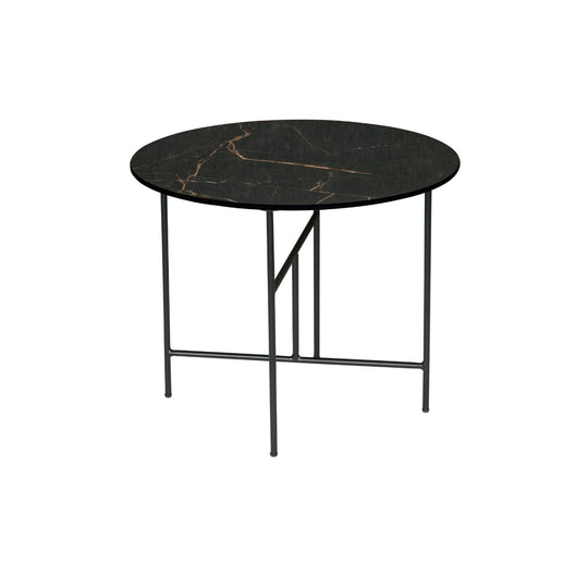 Masuta de Cafea VIDA din Portelan si Metal Negru 60cm WOOOD