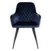 Scaun din Catifea Albastra si Otel HARBO HOUSE NORDIC