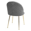 Scaun din Catifea Gri si Otel GENEVE HOUSE NORDIC
