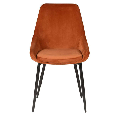 Scaun din Catifea si Lemn Portocaliu BARI Zago