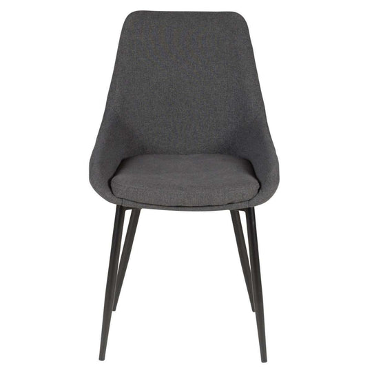 Scaun din Material Textil Gri Inchis BARI