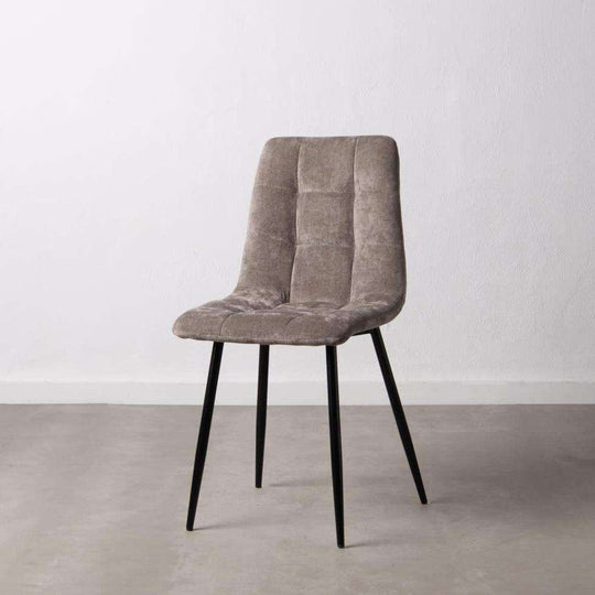 Scaun din Material Textil Gri si Metal IXIA