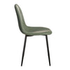 Scaun din Piele Ecologica Verde si Metal IXIA