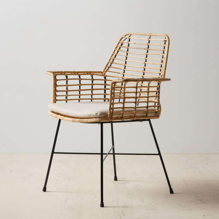 Scaun din Ratan si Metal 65cm IXIA