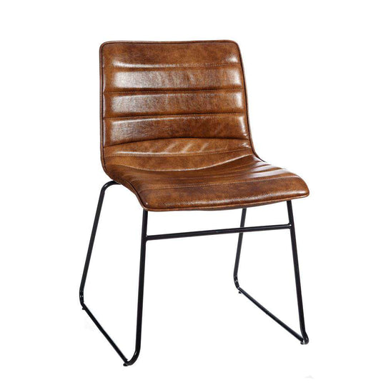 Scaun Maro din Piele Ecologica si Metal 45cm IXIA