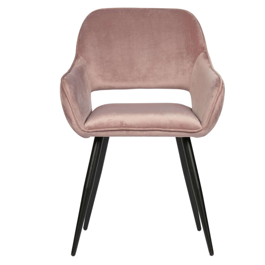 Set de 2 Scaune JELLE din Catifea Roz WOOOD